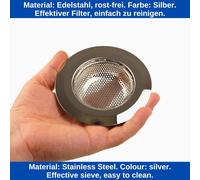 Drain Strainer,Set Of 3,Ø 115 Mm,Suitable For Drains With An Inner Diameter 74 Mm,Extends 25 Mm Depth In The Spout,Sink Strainer With Optimised Fit,Grills For Bath Drain