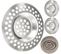 Drain Strainer,Set Of 3,Ø 70 Mm,Suitable For Drains With An Inner Diameter Of 42 Mm,Extends 9.5 Mm Depth In The Spout,Sink Strainer With Optimised Fit,Grates For Bath Drain