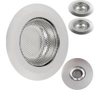 Drain Strainer,Set Of 3,Ø 70 Mm,Suitable For Drains With An Internal Diameter Of 44 Mm,Extends 18 Mm Depth In The Spout,Sink Strainer With Optimised Fit,Ideal For Sink,Shower