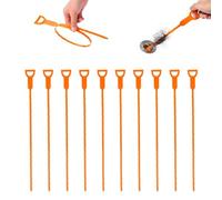 Drain Unclogger, Flexible Multi-Hook Design, Hair Unclogging Tool for Sinks, Bathtubs, and Toilets, 10-Piece Set(52cm)