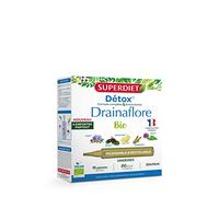 Drainaflore bio - Détox complète, Drainage, rétention d’eau - Unidoses | Cure 20 unidoses 15ml - Draineur, ventre gonflé - foie, reins, intestins, peau - Fabrication française - Vegan - Superdiet