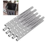 Drainage des canaux 5 pièces 10 système de drainage tranchée en acier inoxydable avec grille, kit canal 3 cm haut, crépines goulotte sol étroites et minces