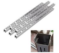 Drainage des canaux 5 pièces 10 système de drainage tranchée en acier inoxydable avec grille, kit canal 3 cm haut, crépines goulotte sol étroites et minces