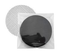 Drainage Mesh - 3-inch Flexible Soil Guard | Polyester Sturdy Net - 50-Piece Black Anti-Slip Screens Made of Durable Polyester Provide Drainage, Perfect for Keeping Indoor Patio Pots Tidy