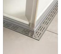 Drainage mince à canal de 1 m de long, tranchée de drainage peu profond pour jardin/allée/sous-sol, système d'égout robuste, 4 pièces (15 x 5 cm) pour une utilisation en intérieur/extérieur