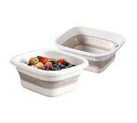 Drainer For Food - Double Layer Drain Basket Fruit Bowl | Folding Colander Bowl Strainers F0r Kitchen | Food Prep Containers Pasta Drainer For Spaghetti, Vegetable, Fruit