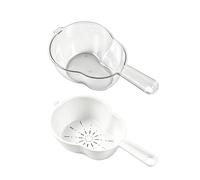 Draining Basket - Kitchen Washing Colander for Fruits and Vegetables | Material with Hollow Drainage Holes, Double Layer Strainer Bowl for Food Cleaning and Water Separation