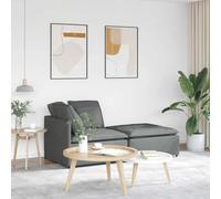 Drainlyn Canapé modulaire avec repose-pieds et coussin, tissu gris foncé, 200 x 100 x 64 cm, cadre en métal, canapé d'angle pour salon, salon, confort