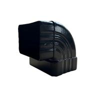 Draino Adaptateur coudé pour gouttière de gouttière en alliage d'aluminium pour gouttière de toit, drainage mural, drainage de terrasse (coude avant rectangulaire à 90°)
