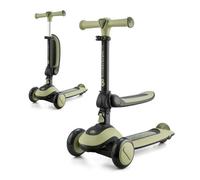 Kinderkraft Trottinette Halley – 3 roues réglable, LED, frein, 2 ans jusqu'à 50 kg, vert