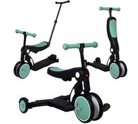 Draisienne 5 en 1 Évolutive Barre de Direction Convertible 3 et 2 Roues Pédales Amovibles Enfants 12 Mois à 6 Ans (50 kg Max)