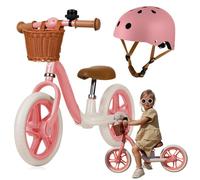 Draisienne avec casque LIONELO Alex Plus - Selle confortable - Cadre léger et résistant - Rose