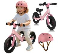 Draisienne avec casque LIONELO Toni - À partir de 18 mois - Vélo bébé - Léger - Guidon et selle réglage - Rose