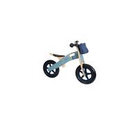 Small foot 11614 Draisienne Avion Bleu en Bois, au Design Moderne, avec siège réglable et pneus caoutchoutés