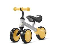 Draisienne Bébé Kinderkraft CUTIE, Mini Tricycle Léger 1,8 kg, Facile à Transporter, Design Original, Pour Enfants Dès 1 An, Jaune