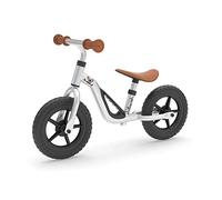 Chillafish Draisienne Charlie : vélo sans pédales Design avec sa poignée pour Le Transporter, pour Enfants de 18 à 48 Mois, pneus 10 Pouces Anti-crevaison, siège et Guidon Ajustable, Argent