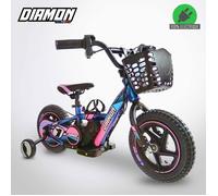 Draisienne électrique enfant DRAXY 180W 12 pouces Rose DIAMON MOTORS - Batterie Lithium 24V - Limiteur 3 vitesses