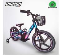 Draisienne électrique enfant DRAXY 250W 16 pouces Rose DIAMON MOTORS - Batterie Lithium 24V 5.2Ah - 3 vitesses