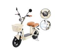 Trottinette Electrique avec Siège Pour Adulte 120kg Puissante 1200W 14" 48V20Ah Vitesse Maxi 45km/h Autonomie 100 Km Jaune Clair