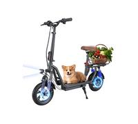 Trottinette Électrique iScooter i12 Avec Siège- Autonomie 30-35km 36V7.5Ah 500W - Pneu 12 Pouces -Deux amortisseurs à l'avant et à l'arrière Noir