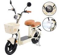 Trottinette Electrique avec Siège Pour Adulte 120kg Puissante 1200W 14" 48V20Ah Vitesse Maxi 45km/h Autonomie 100 Km Jaune Clair