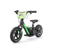 Draisienne électrique pour Enfants RIRIBIKE RTX3 24V (12"), Verte, Batterie au Lithium, Moteur 100W, Frein à Disque, Siège PU Souple réglable