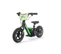 Draisienne électrique pour Enfants RIRIBIKE RTX3 24V (12"), Verte, Batterie au Lithium, Moteur 100W, Frein à Disque, Siège PU Souple réglable
