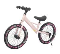 Draisienne Enfant 3 4 5 6 7 Ans pour Fille et Garçons, 16 Pouces Velo sans Pedale avec Guidon et Selle Réglables, jusqu'à 45 kg, Roues en Caoutchouc, Cadre Acier au Carbone (Rose)
