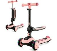 Draisienne enfant et trottinette à trois roues HALLEY rose Rose G