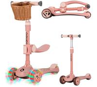 Trottinette pour enfants scooter de ville DEL tricycle scooter roue...