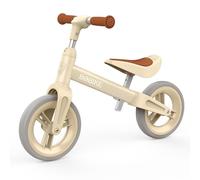 Draisienne Enfants Vélo Bébé sans Pédales de 1.5-4 ans Jusqu'à 25 kg, Volant et Selle Réglables en hauteur, Antivol de Direction, Vélo d'enfant ultra Léger Vélo d'équilibre pour Garçons Filles,Beige