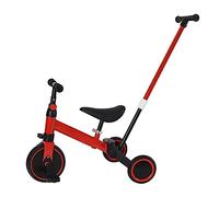 Draisienne Enfants Vélo Bébé sans Pédales de 10-36 Mois, Jouet d'Equitation Trotteur Bebe Mini Bike Cadeau Anniversaire Noel Jusqu'à 25 kg, Antivol de Direction-Trois -in-Un (Rouge)