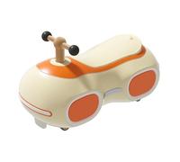 draisienne Jouets à enfourcher Musique légère et Rangement sous Le siège Voitures coulissante du Pied au Sol Voiture à Pousser Robuste et sûre Electrique(Geel)