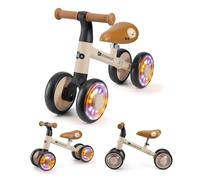 Kinderkraft Draisienne Cutie Flash – 4 roues LED, siège réglable cuir éco, Beige