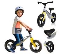 Draisienne LIONELO Bart Tour - Jusqu'à 30 kg - Légère - Réglage du guidon et de la selle - Blocage de la direction - Gris