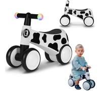 Draisienne LIONELO Sammy - Vélo enfant - Lumières colorées - 4 Roues - 1-3 ans (jusqu'à 30 kg) - Ergonomique - Blanc/Noir