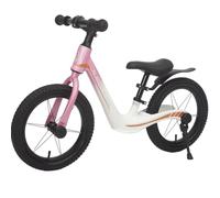 Draisienne pour enfants de 3 à 6 ans, garçons et filles, roues de 14 pouces, poids léger en magnésium, sans pédales, avec pied de support, garde-boue et siège en hauteur, montage facile, rose
