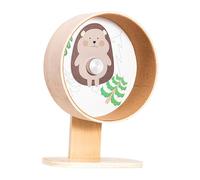 AWHAO Draisienne pour Hamster, Draisienne pour Petits Animaux, Course à Pied, Draisienne en Bois Silencieuse pour Hamsters, Petits Animaux, Souris, Hérisson, E, M