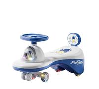 draisienne Poussette Wiggle Car for Tout-Petits, Jouet Coulissant avec Musique et lumières, Trotteur for bébés, Pieds au Sol, for garçons et Filles Electrique(Blauw,Flashing Wheel)