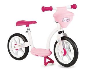 Draisienne - SMOBY - Corolle - Rose - 2 roues - Porte-poupon intégré