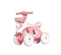 draisienne Swing Car 4 Roues silencieuses for bébé, vélo d'équilibre avec Musique sans pédale, Jouets for intérieur et extérieur Electrique(Roze)