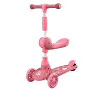 draisienne Trottinette 2 en 1 for Enfants, siège Pliable, Hauteur réglable, Plateau élargi antidérapant, Plus sûr for Les débutants Electrique(Roze)