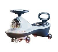 draisienne Trottinette Wiggle avec Roues Clignotantes à LED et Musique, Anti-retournement et Direction Flexible, Jouets à enfourcher Electrique(Blauw,Flashing Wheel)