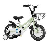 draisienne Vélo avec Panier for Enfants de 2 à 12 Ans, vélo de 12 à 18 Pouces avec Roues d'entraînement, vélo à pédales for garçons et Filles, Plusieurs Couleurs Electrique(Groen,16inch)