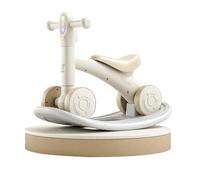 draisienne Vélo d'équilibre 2 en 1 Rocker n Ride avec Planche d'équilibre Amovible Lumières colorées et Musique Intérieur Extérieur Electrique(Khaki,with Rocking Board)