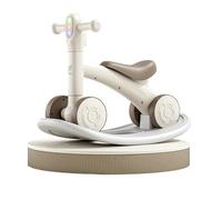 draisienne Vélo d'équilibre 2 en 1 Rocker n Ride avec Planche d'équilibre Amovible Lumières colorées et Musique Intérieur Extérieur Electrique(Brown,with Rocking Board)