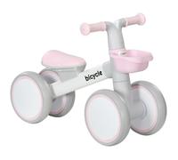 AIYAPLAY Draisienne vélo Enfant 4 Roues Selle réglable, Guidon Ergonomique Alliage alu. PP Gris Blanc Rose, Enfant 1 à 3 Ans