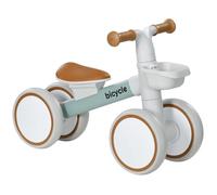 Draisienne vélo Enfant 4 roues -AIYAPLAY - selle réglable - guidon ergonomique -alliage alu. PP - 1 à 3 ans - Gris Marron vert