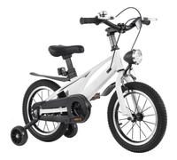 draisienne Vélo for Enfants de 3 à 7 Ans, 12/14/16 Pouces, en Alliage de magnésium léger, avec Freins Avant et arrière, phares à LED et Roues d'entraînement. Electrique(Wit,16inch)
