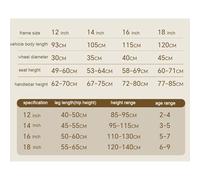 draisienne Vélo for Enfants (Filles et garçons) de 12 à 20 Pouces avec Panier, Roues d'entraînement, vélo for débutants avec Double Frein et siège réglable. Electrique(Grey,18in)